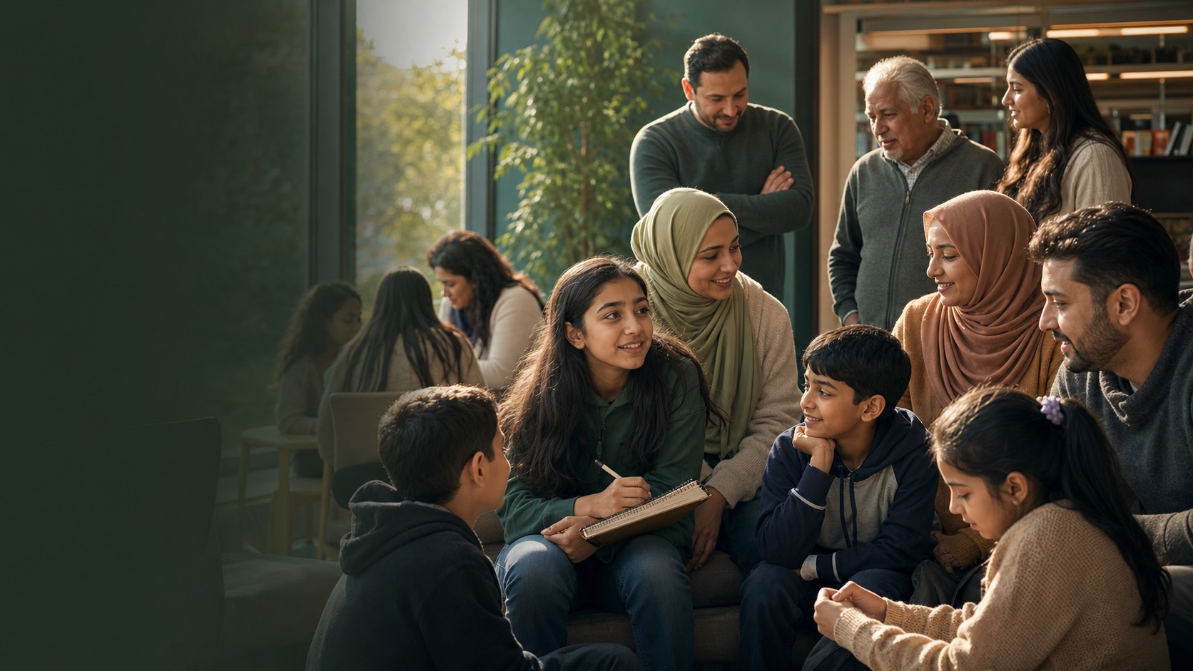 A diverse multigenerational community learning and connecting together